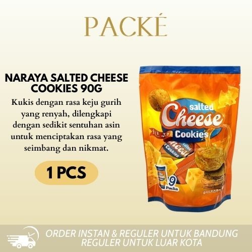 

Naraya Salted Cheese Cookies / Kue Keju / Biskuit / Kukis Keju Asin Kemasan 90g isi 9 PCS