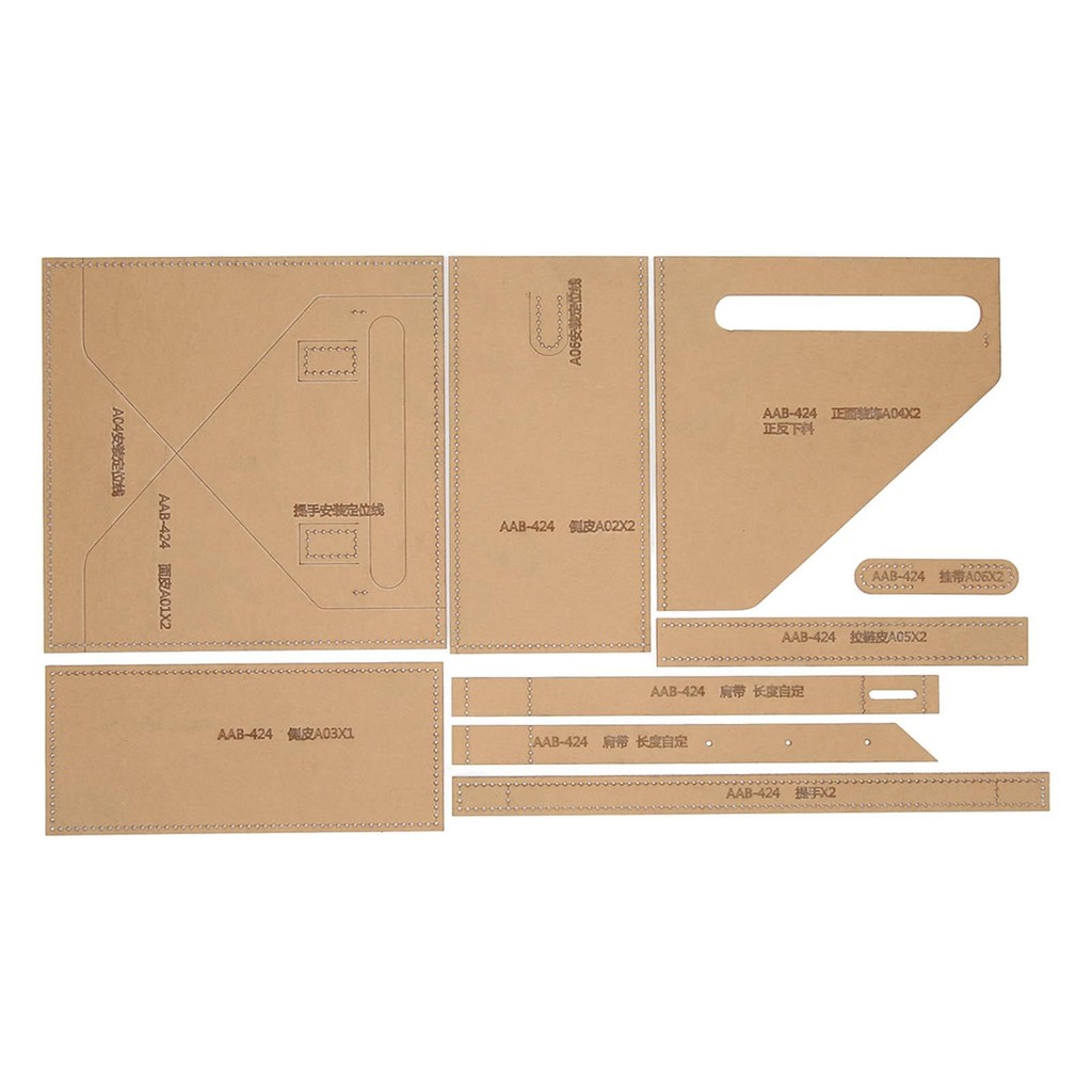 

Acrylic Leather Pattern Template with Precise Holes Durable and Easy to Store for handbag Making