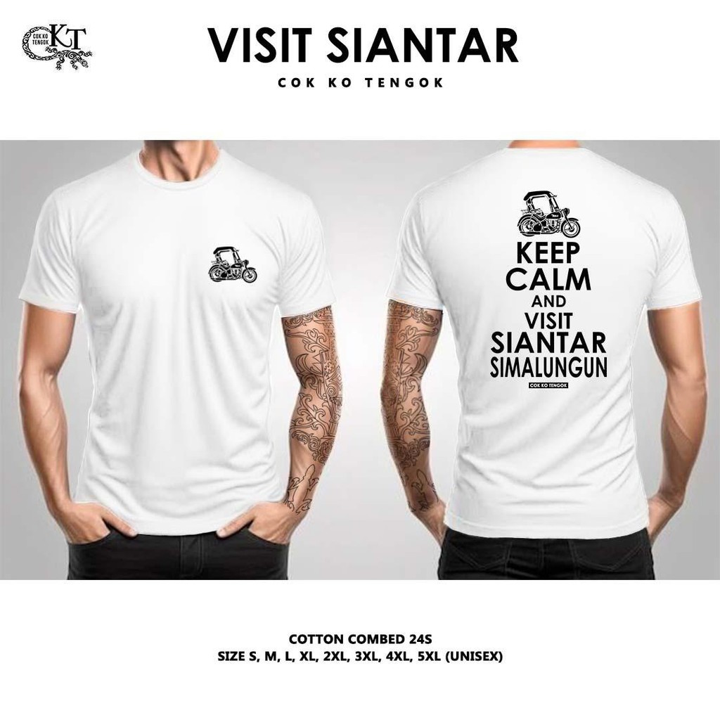 CKT VISIT SIANTAR Kaos Batak Cok Ko Tengok Katun Combed 24s Premium Distro Basic Tshirt