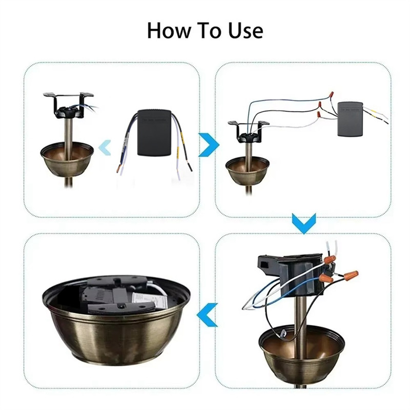 FFYY-Ceiling Fan Remote Control Kit Ceiling Fan Remote Control And Receiver Small Size Universal 3 I