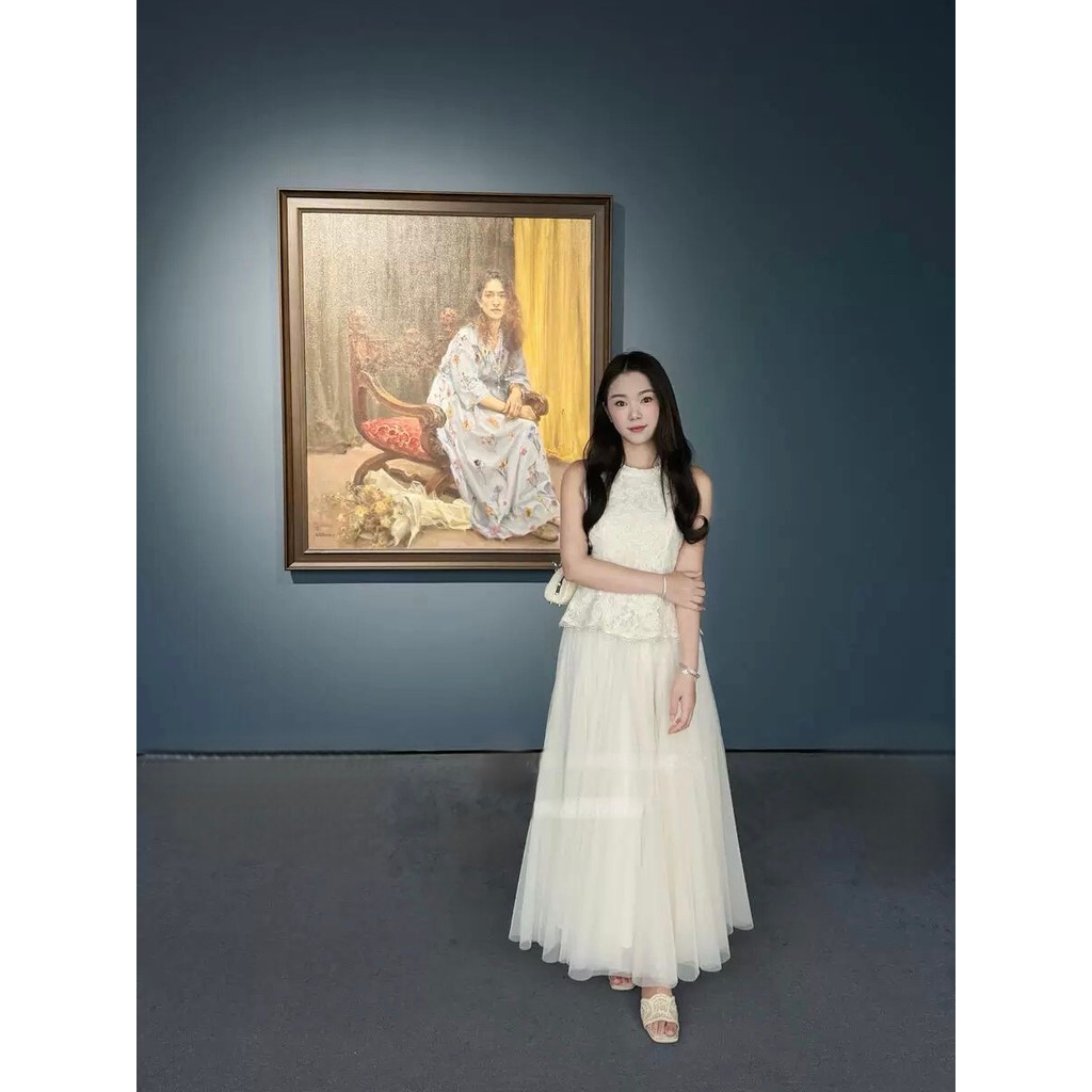 Laudofficial Charlotte Premium Dress /Long Dress Pesta Elegant Wanita Tanpa Lengan