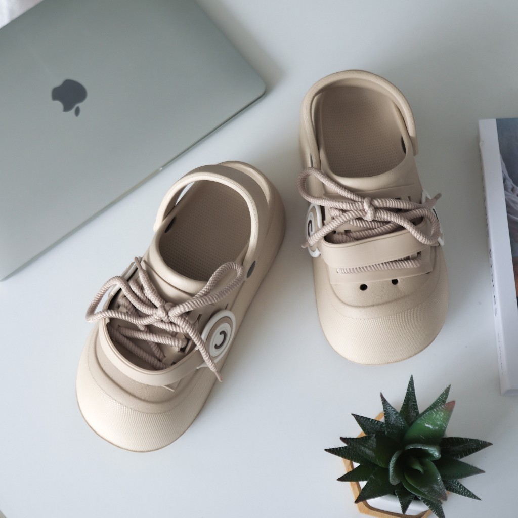 Sandal Baim Wanita Sneakers Tali Sendal Sepatu Karet Tebal Anti Slip Bahan EVA  990-Sandal Modis Sho