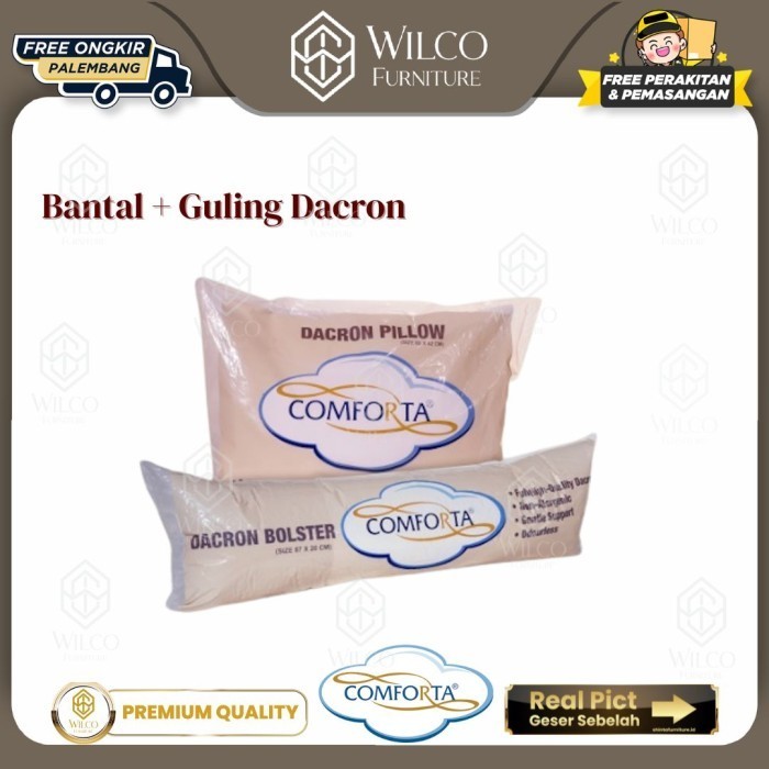 Bantal Kepala Dacron Comforta / Bantal + Guling Empuk / Bantal Kepala Bantal Guling Comforta - 1 Ban