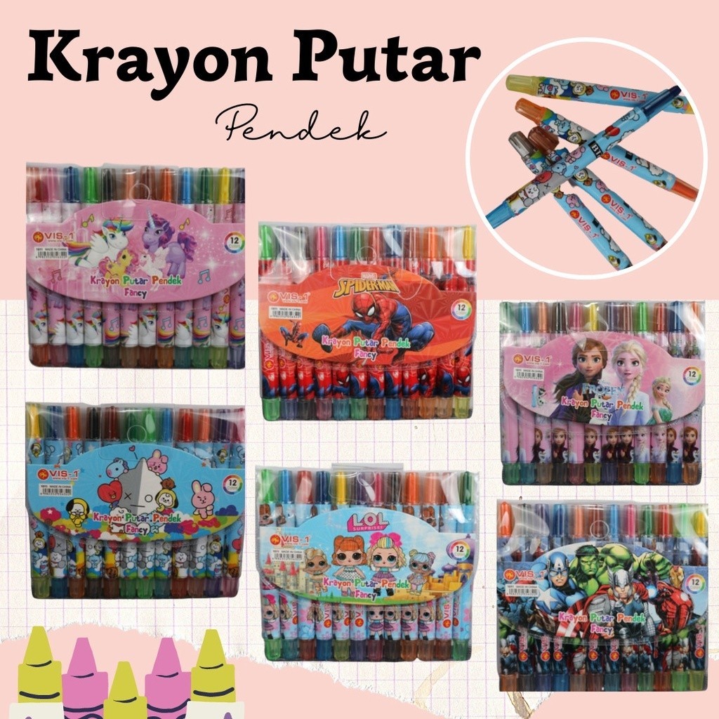 

Crayon Putar Vis-1 Fancy Pendek - 1011