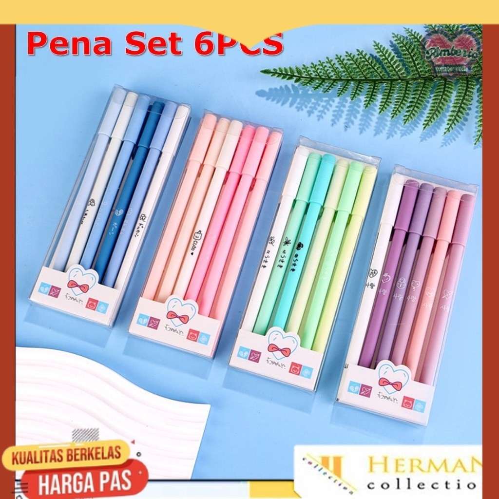 

HC 1 Set 6Pcs Pena Gel 0.5mm Warna Pastel Pen Gel Aesthetic Pulpen Gel 6 IN 1 Warna Gradasi Pena Gel Set Morandi Color Bolpoint Tinta Gel Cair 6 Pcs Journaling Pen Alat Tulis Kantor Sekolah Lucu