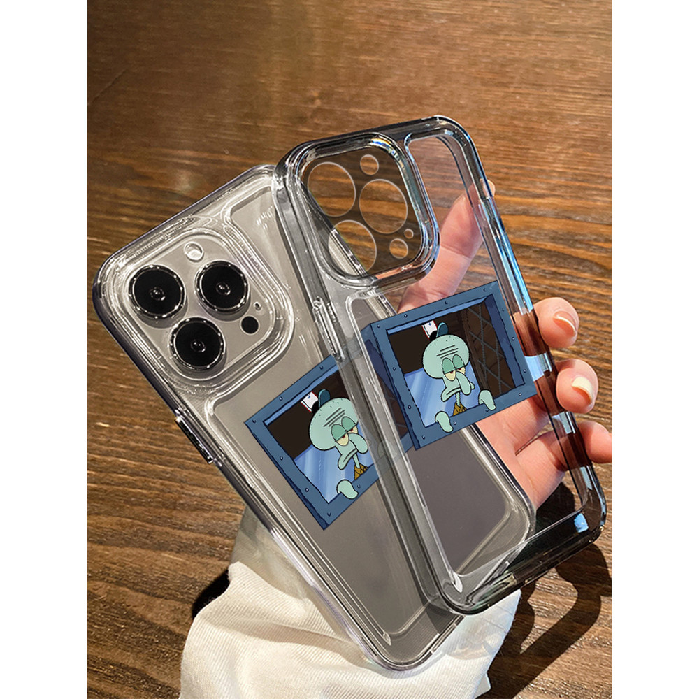 Squidward sedih full cover anti kuning Case hp iPhone 15 pro max 15 plus 11 pro max 13 pro max xr14 