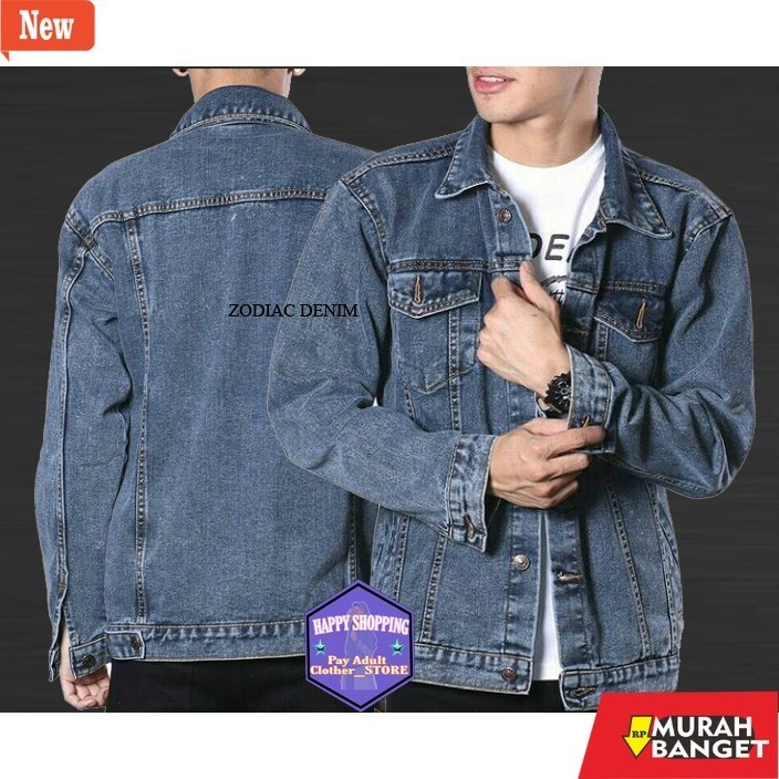 jaket kulit pria garut Jaket Jeans Pria Sandwash Gray  Jaket Distro Premium Terlaris - Jaket Jeans P