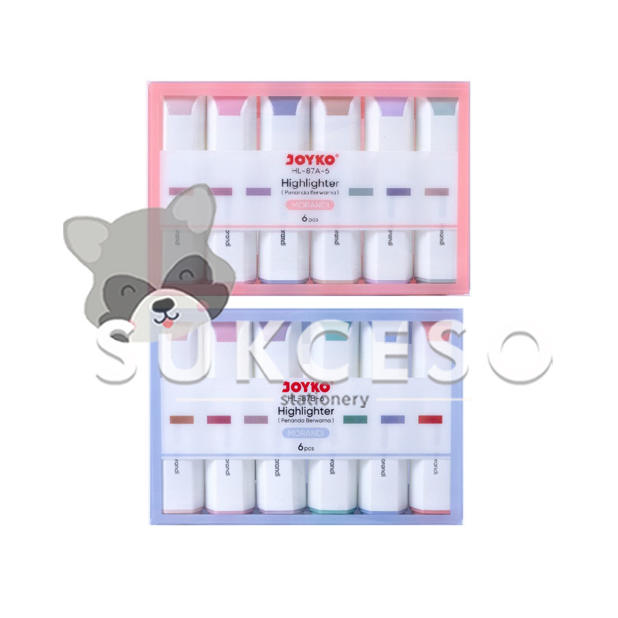 

Joyko Highlighter HL-87 Morandi Color Penanda Berwarna Set Mini 6 Warna