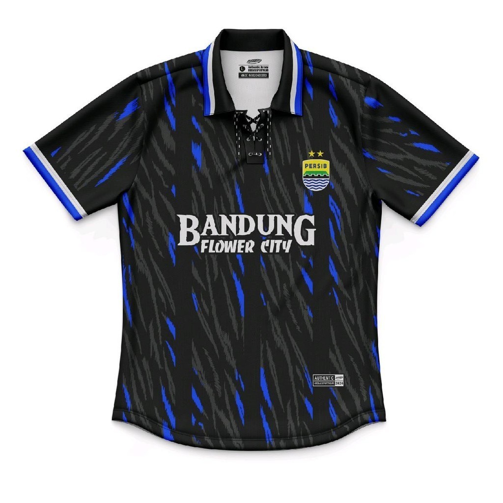 Hudsas Jersey Custom Persib Bandung Hitam Futsal Olahraga Sport Jersey Futsal