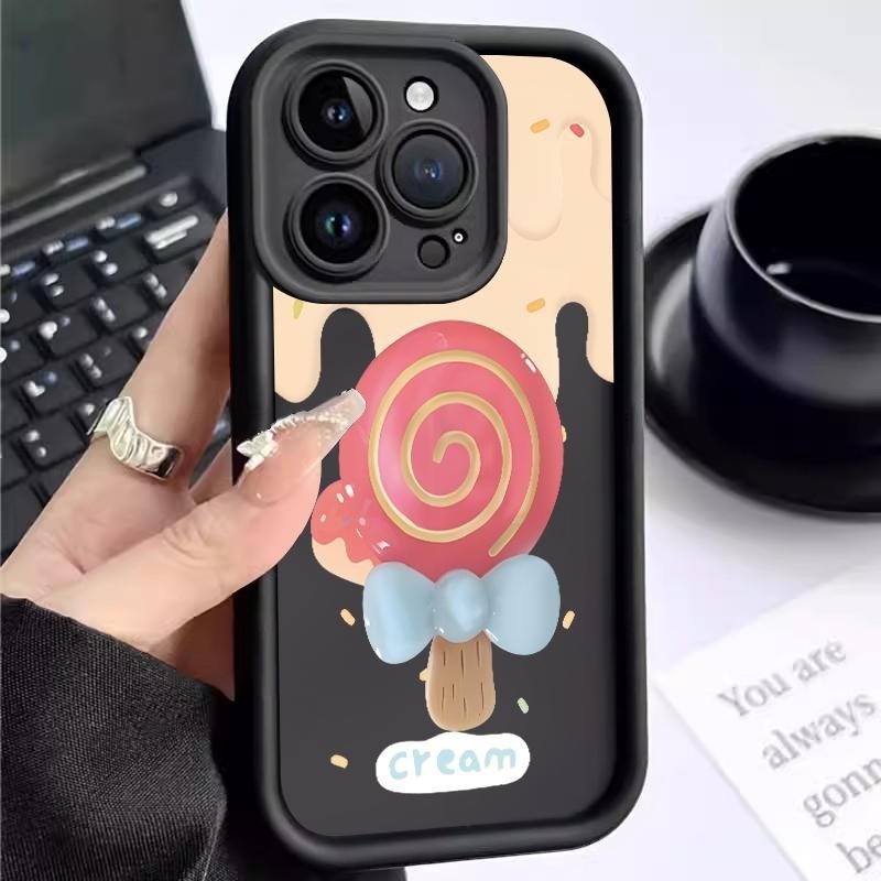 Case Hp For OnePlus Nord N20 SE Silikon Full Lens Cream Lollipop Soft Cover Casing Hp