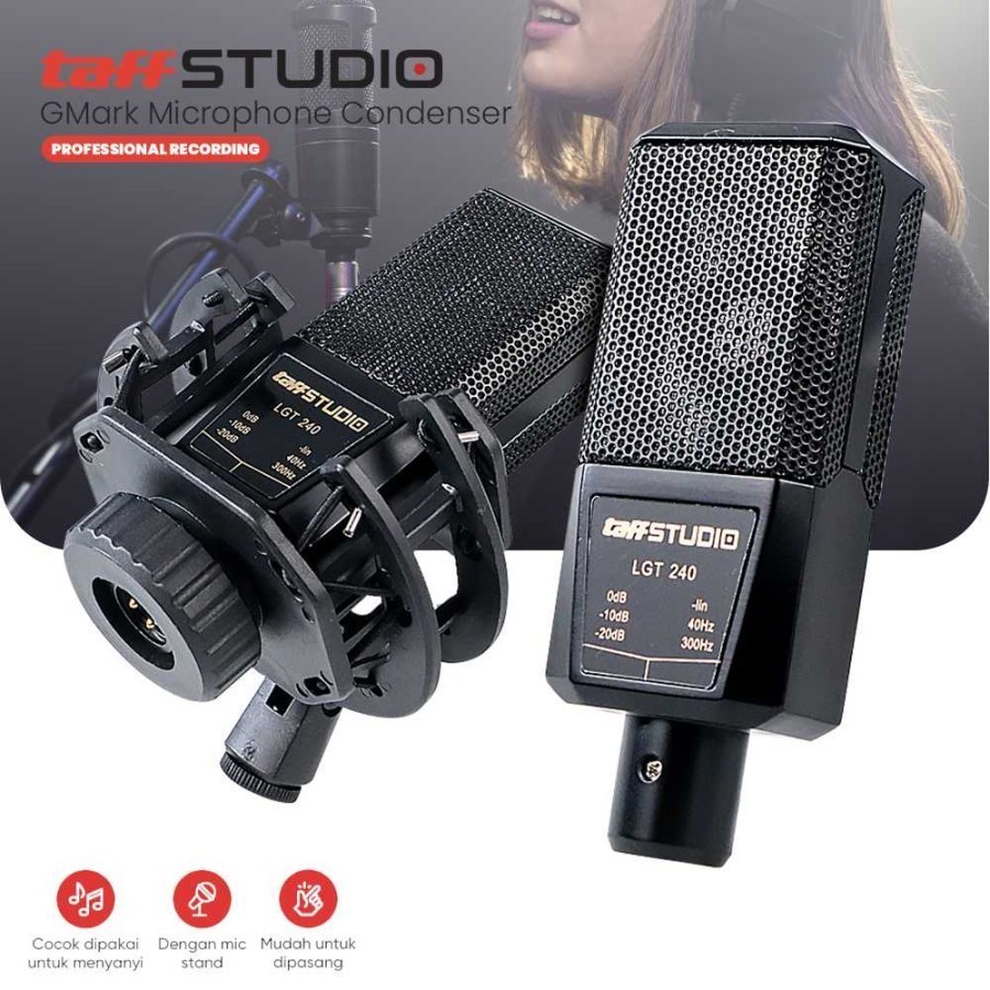TaffSTUDIO GMark Microphone Condenser Professional Recording