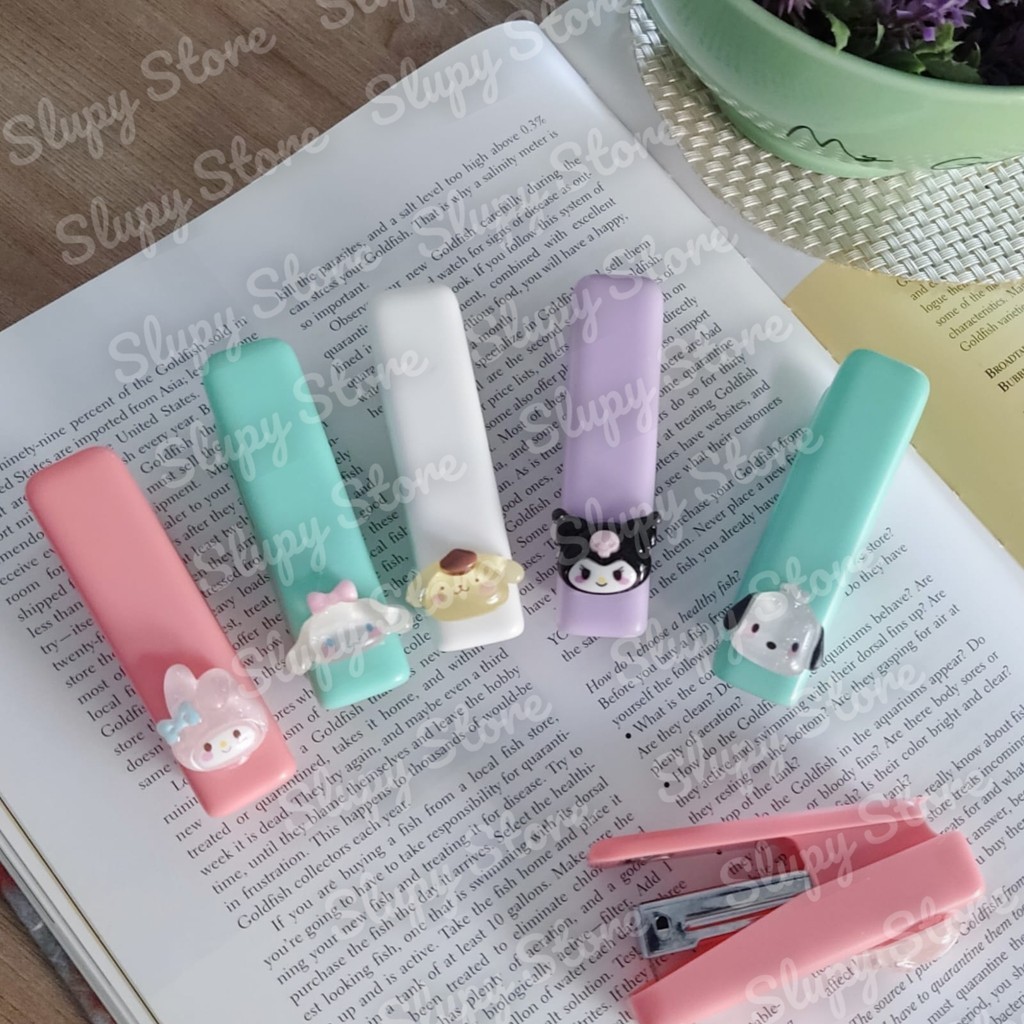 

SLP Stapler Staples Hekter Jekrekan Kuromi Cinnamoroll My Melody Pompompurin Pochacco GLOSSY