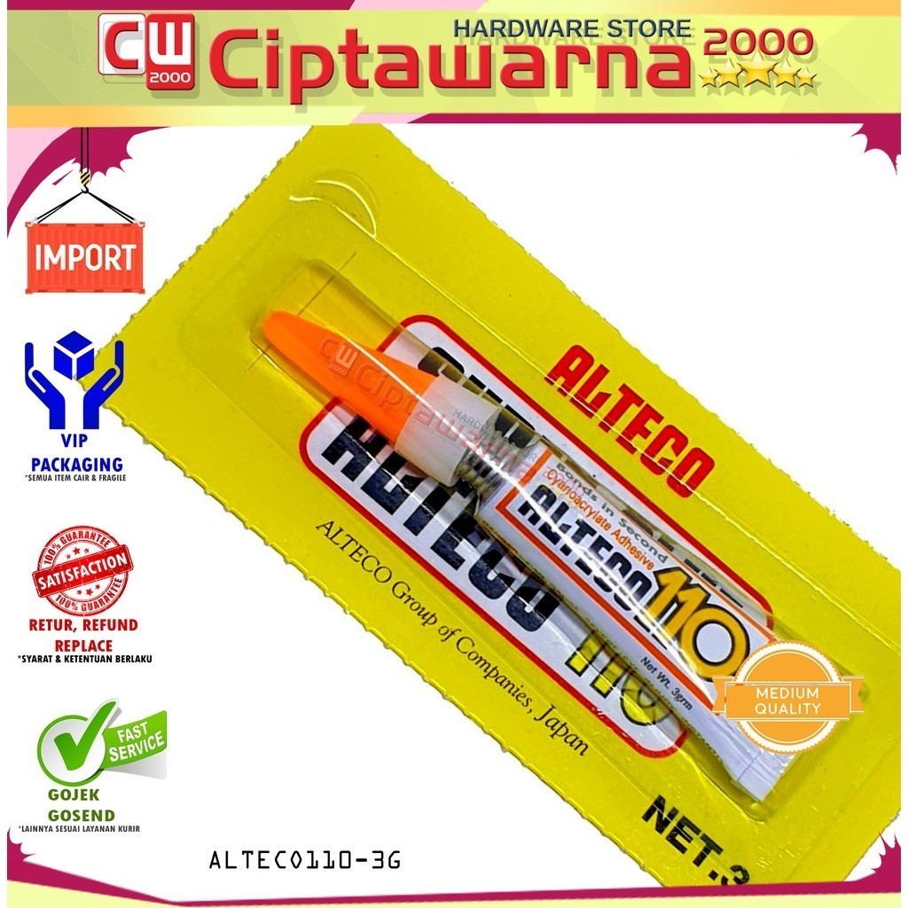 

Alteco Lem Perekat Super Glue 110 Ukuran 3 gram
