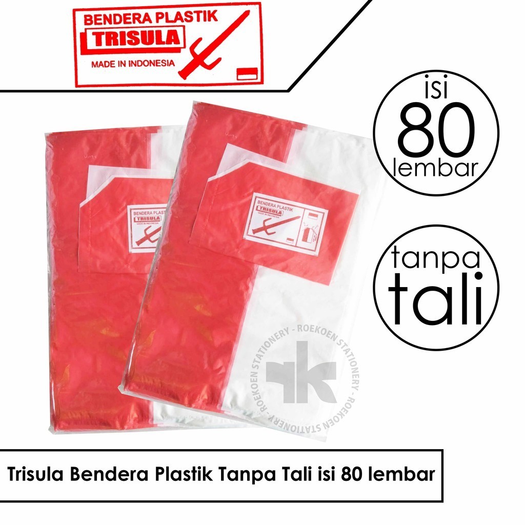 

Trisula Bendera Plastik Tanpa Tali isi 80 lembar