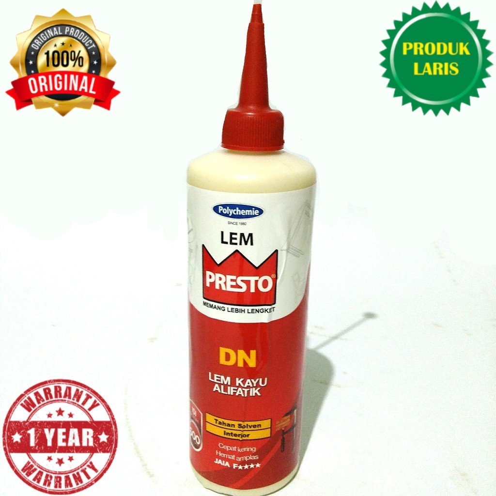 Lem Putih Kayu / Mebel / HPL / Tacosheet Presto Tipe DN b