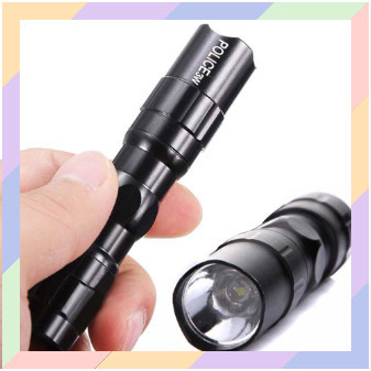 AR72 Senter POLICE 3W Senter Mini Kecil Senter Baterai Senter Terang Swat 19C4