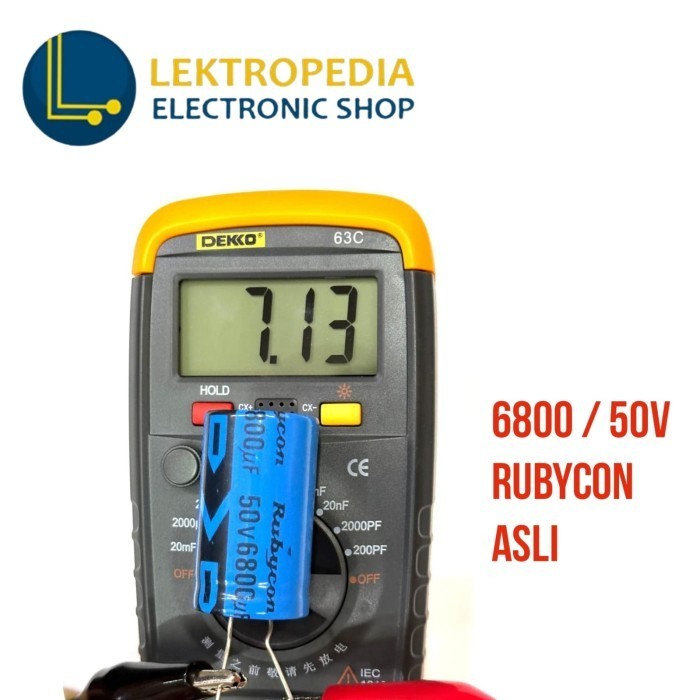 Elco 6800uf 50v RUBYCON Asli Kualitas Bagus Kapasitor 6800uf mikro 50 v volt 50volt Elko Capasitor