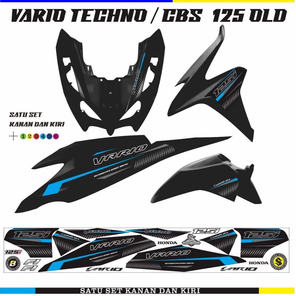 SETIKER MOTOR / STRIPING VARIO OLD 125 / VARIO TECHNO VARIASI STIKER