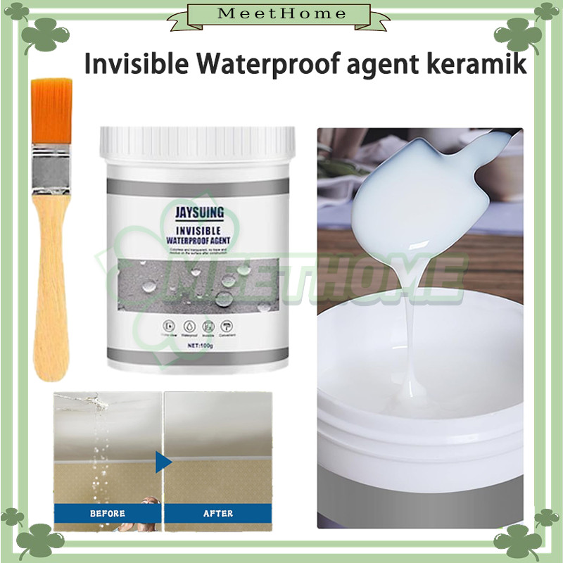 Lem Transparan Anti Bocor Keramik/Lem Anti Bocor Keramik Kamar Mandi Kolam/Lem Transparan 300Gram + 