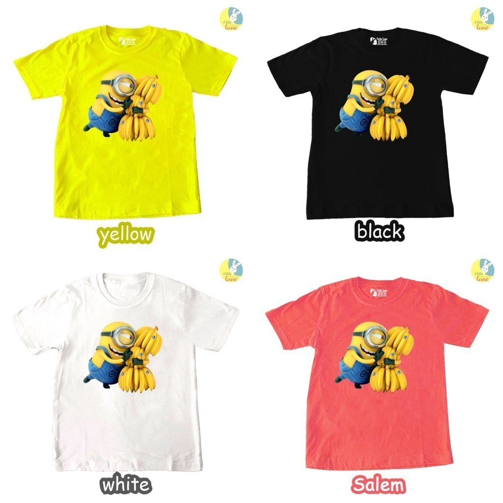 [MMW] READYSTOCK KAOS ANAK Despicable Me 4 MINION3 Sablon Distro Branded Tas Baby Bisa Instant Laki 