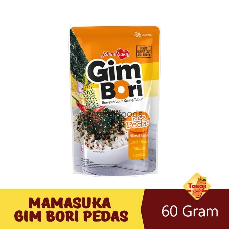 

MamaSuka Gim Bori Pedas 60 Gram Nori Tabur
