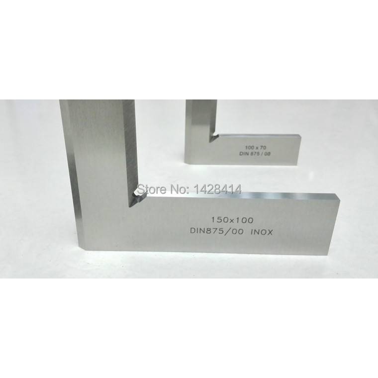 

100*70m DIN875/00grade Shaped Hardened Stainless Steel Beveled Edge 90 Degree Try Square Ruler Bladed 90 Degree Try Square Ruler