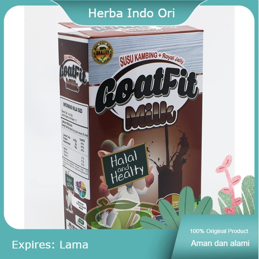 

GOATFIT MILK COKLAT susu Kambing ettawa plus Royal jelly
