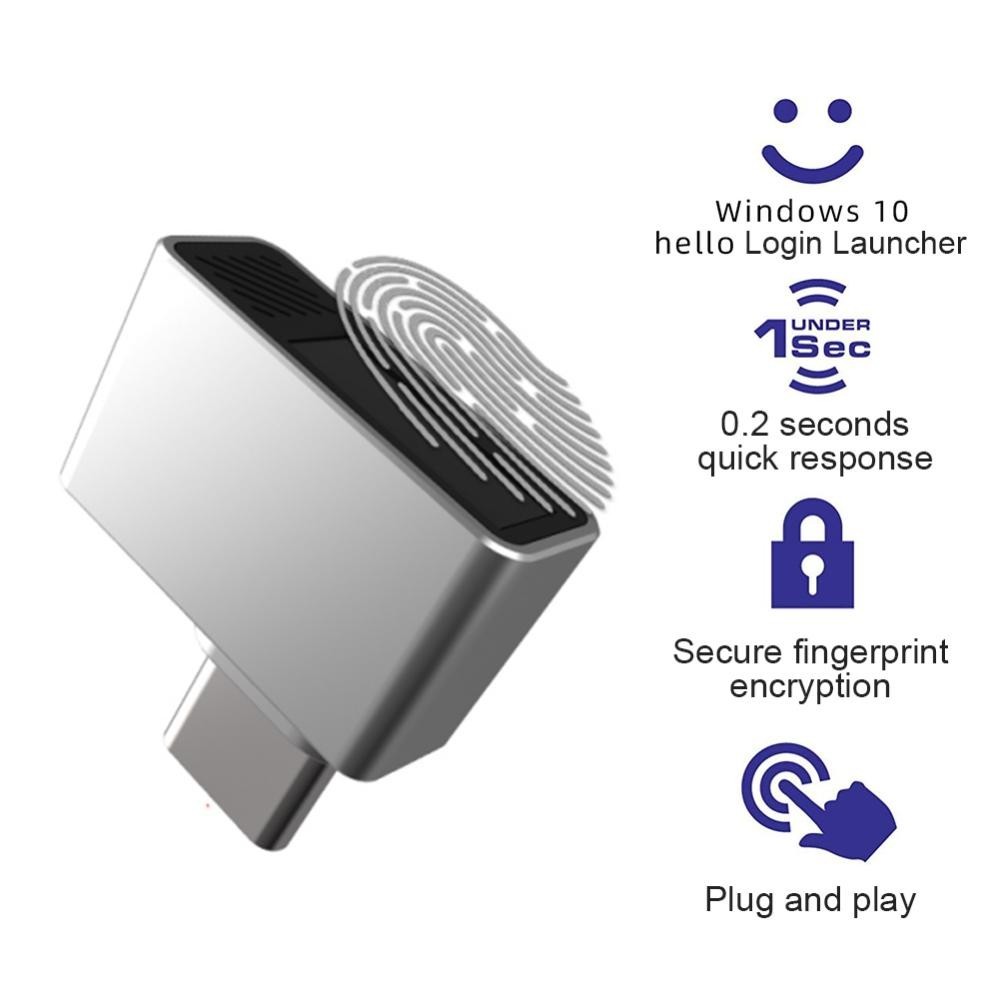 

TEC Security Fingerprint Scanner Reader Sidik Jari Login USB Type C - U9