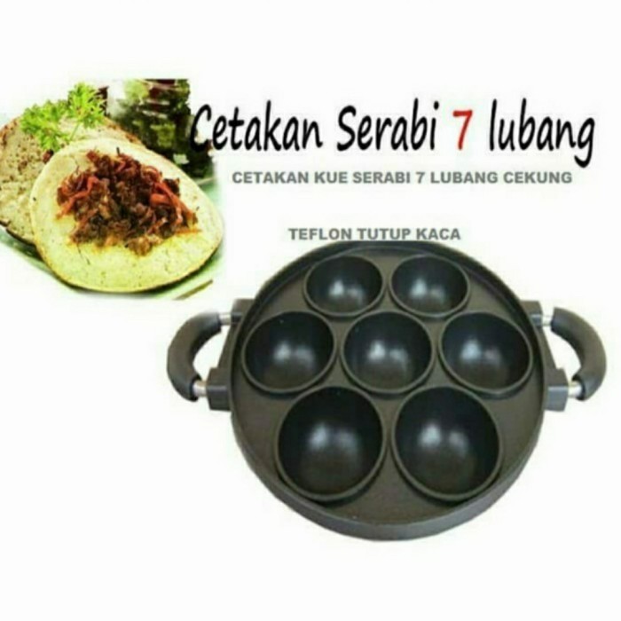 

TERJUAL Cetakan Kue Carabikang Sorabi Lumpur Apem 7 Lubang Bahan Teflon