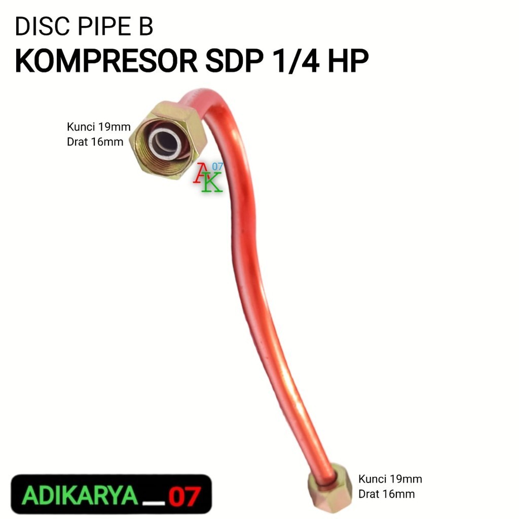 Selang Tanda Tanya Kompresor 1/4 HP SDP Selang Kompresor 1/4 HP Discharge Pipe B Kompresor 1/4 HP