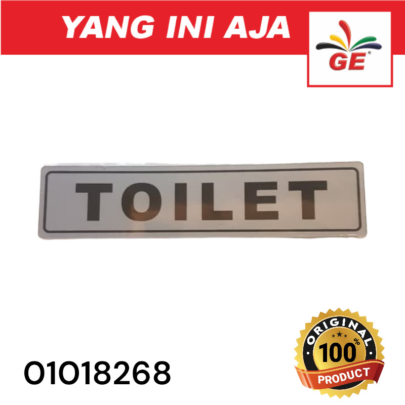 

LABEL "TOILET" (K) LK-37 - 01018268