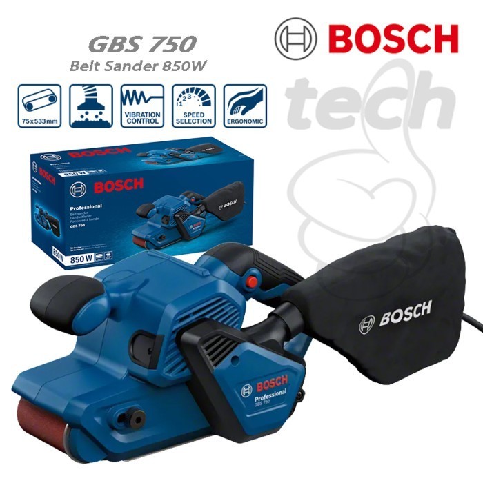 Mesin Amplas Belt Sander 850W Bosch GBS 750 Professional