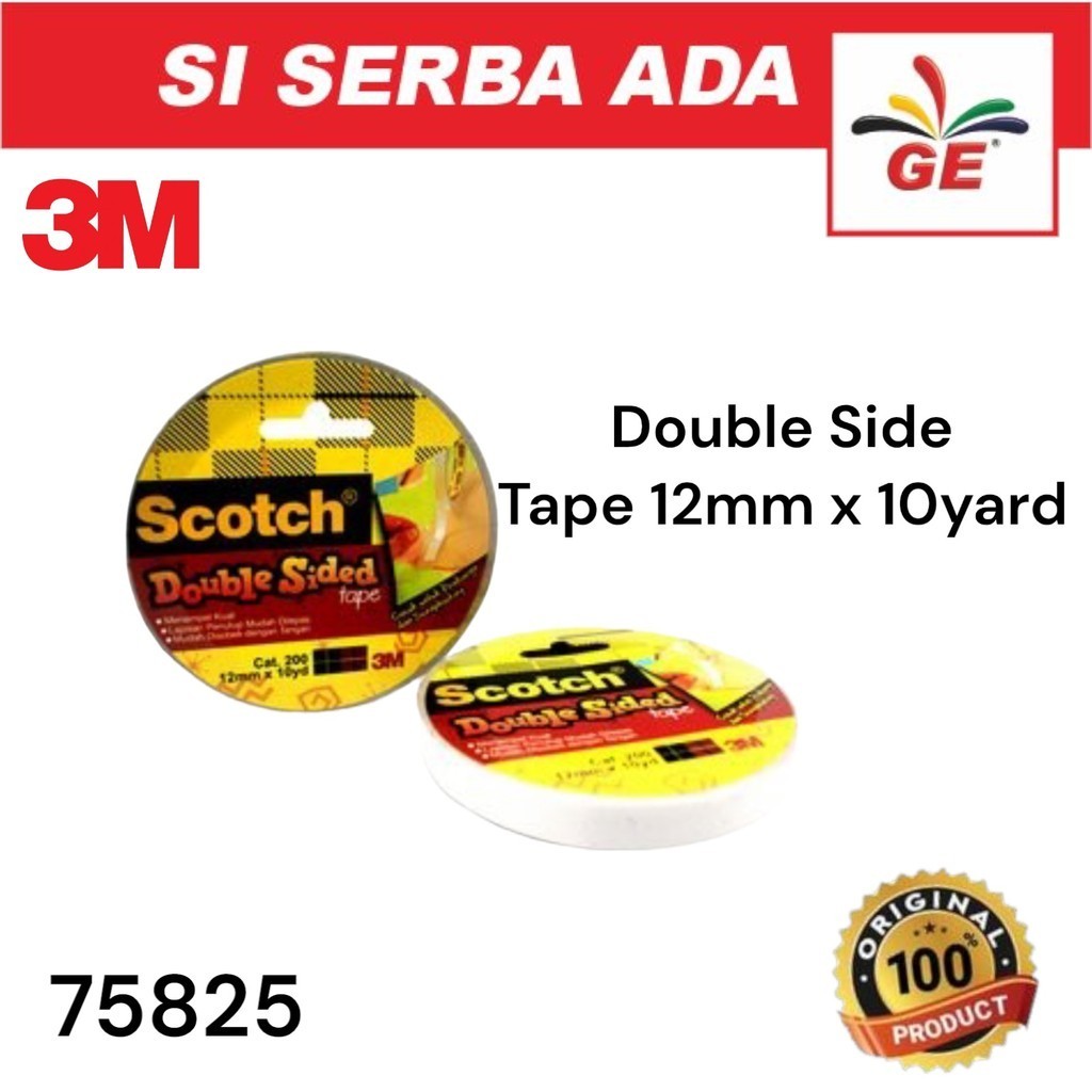 

3M Scotch Double Sided Tape 12 mm x 10 yd 75825