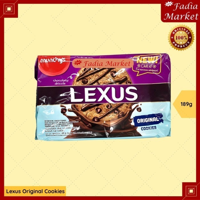 

Lexus Original Cookies Choco Chip Coklat 189g