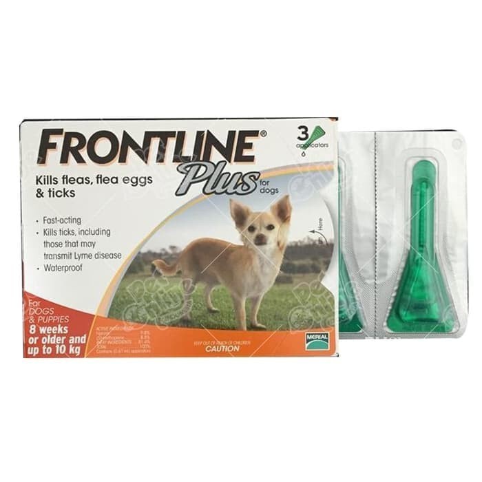AB21H Obat kutu anjing Frontline Plus up to 10kg for Dogs / Obat kutu anjing untuk up to 10kg (1 Pip