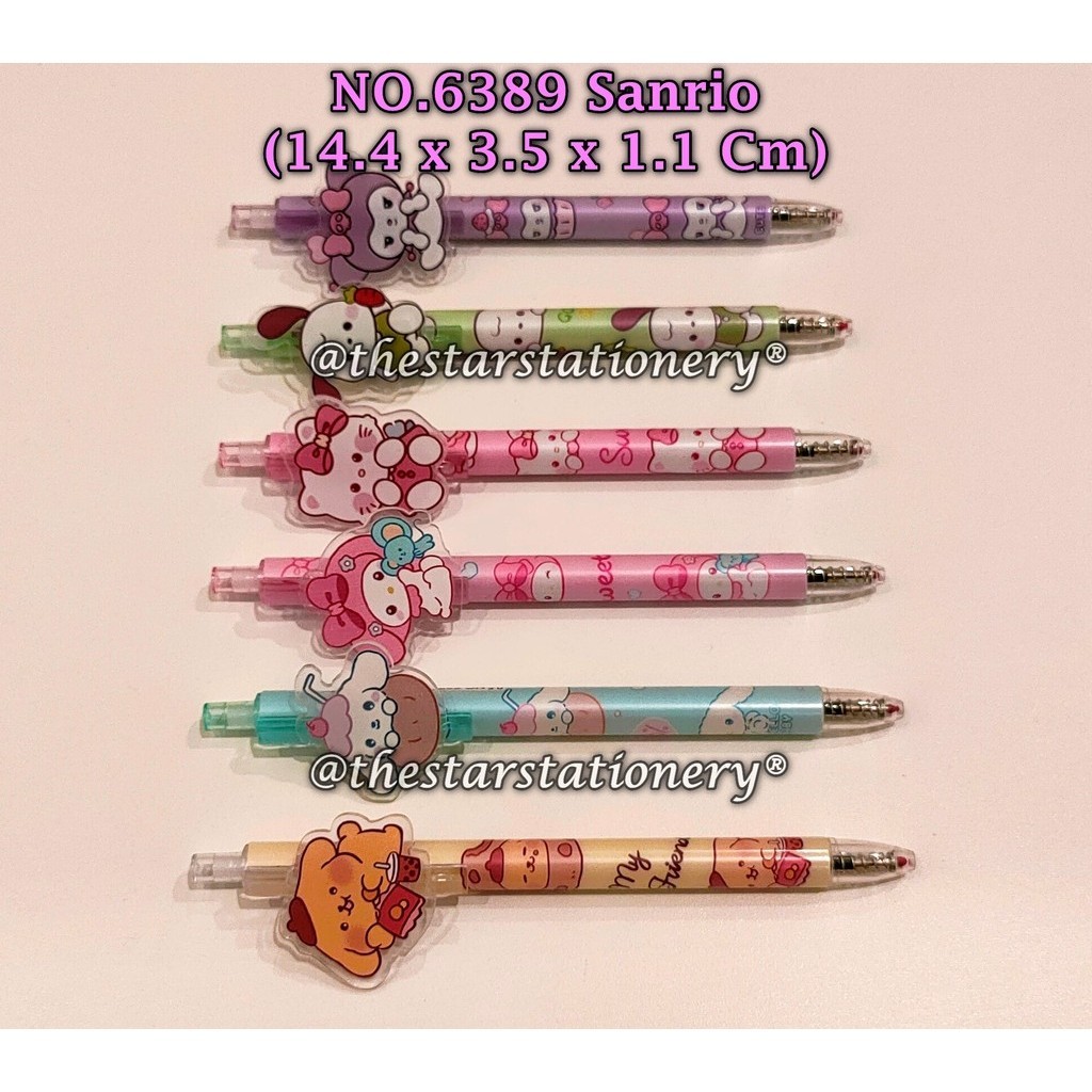 

(1 Biji) Bolpen Sanrio NO.6389 0.5mm Akrilik / Gelpen Acrylic Karakter Sanrio / Pena Cetek Sanrio