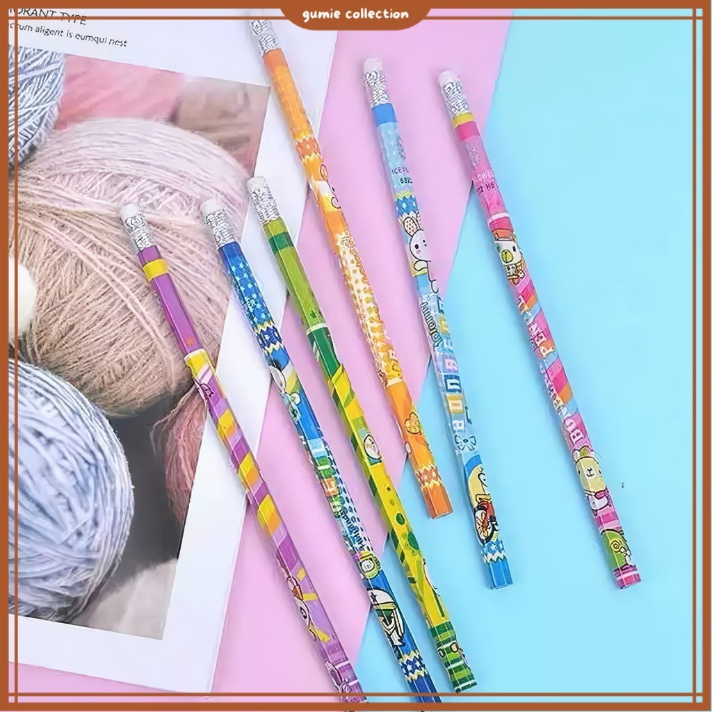 

GC - 1 LUSIN 12PCS PENSIL FANCY MOTIF KARAKTER + PENGHAPUS / PENCIL TULIS / PENSIL PENGHAPUS / ALAT TULIS PENSIL MURAH