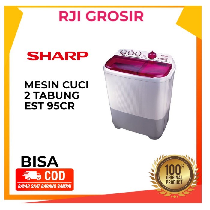MESIN CUCI SHARP EST 95CR MESIN CUCI 2 TABUNG 9KG AQUAMAGIC EST 95CR