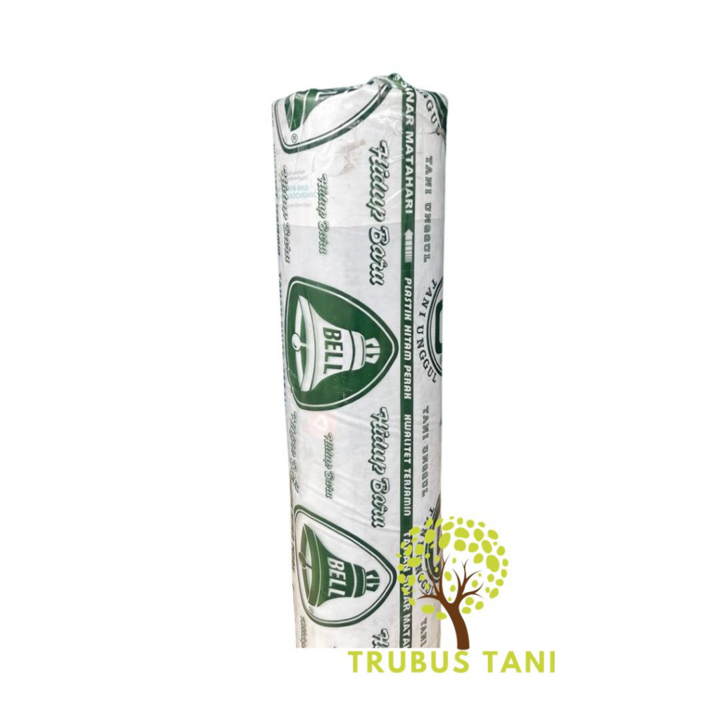 Mulsa BELL 1/2 Roll 8Kg - lebar 120cm - Plastik Mulsa Hitam Perak Mulsa Silver Plastik Pertanian