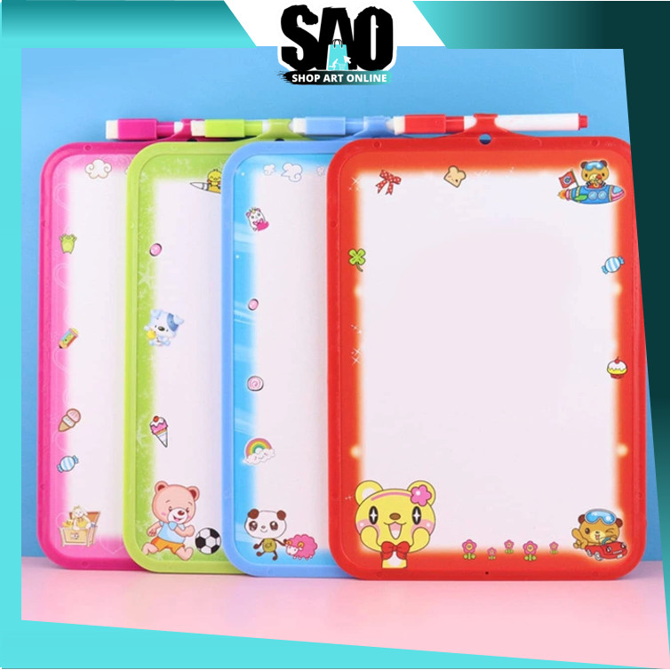 

SAO - S6246 Papan Tulis Anak Karakter / Whiteboard Warna-Warni dengan Spidol Gratis