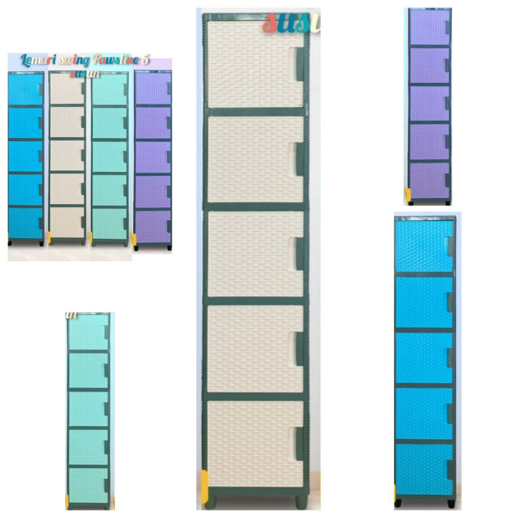 LEMARI FAWSLINE SWING 5 SUSUN LACI PLASTIK