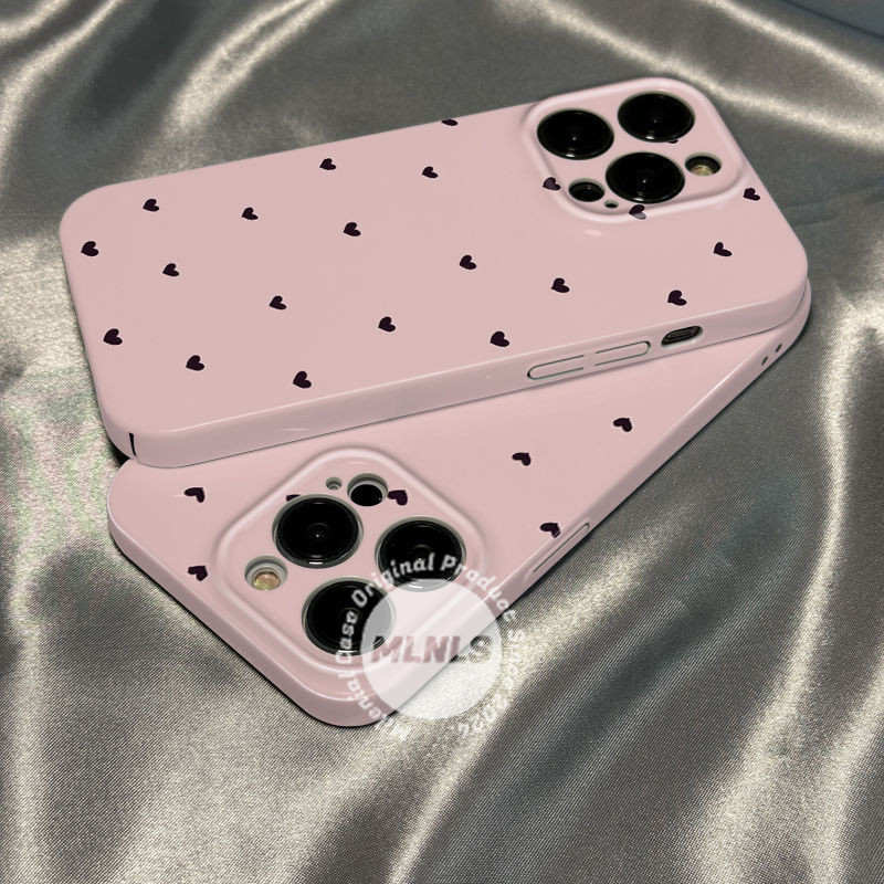 Berbentuk hati lucu Glossy Hard Case For IPhone 6 6s 6 Plus 6s Plus 7 8 SE 7 Plus 8 Plus X Xs Xr Xs 