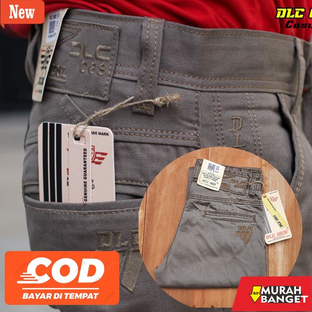 Celana panjang pria yg terviral- Celana Ori Kasual Kanvas Panjang Pria Original DLC063 - Celana Chin