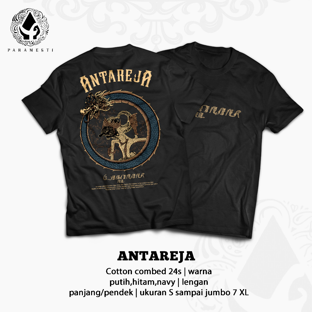 [trendy]Paramesti Kaos Jawa Wayang Antareja Kaos Distro Tshirts Budaya Jawa Pria Distro Original Ker