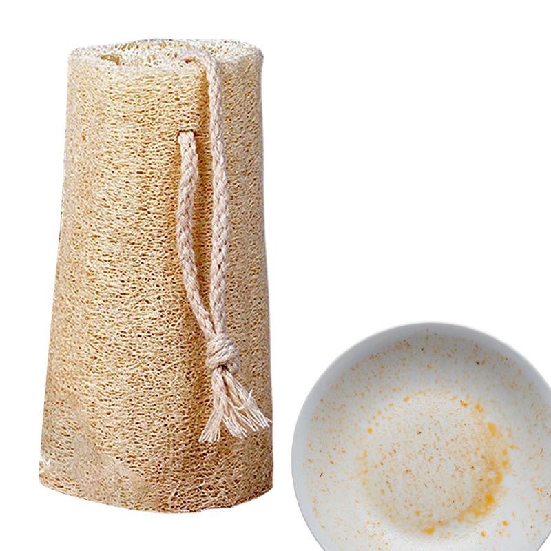 Loofah Scrubber For Body Natural Body Wash Scrubber Luffa Non Scratch Kitchen Cleaning Loofah Sponge