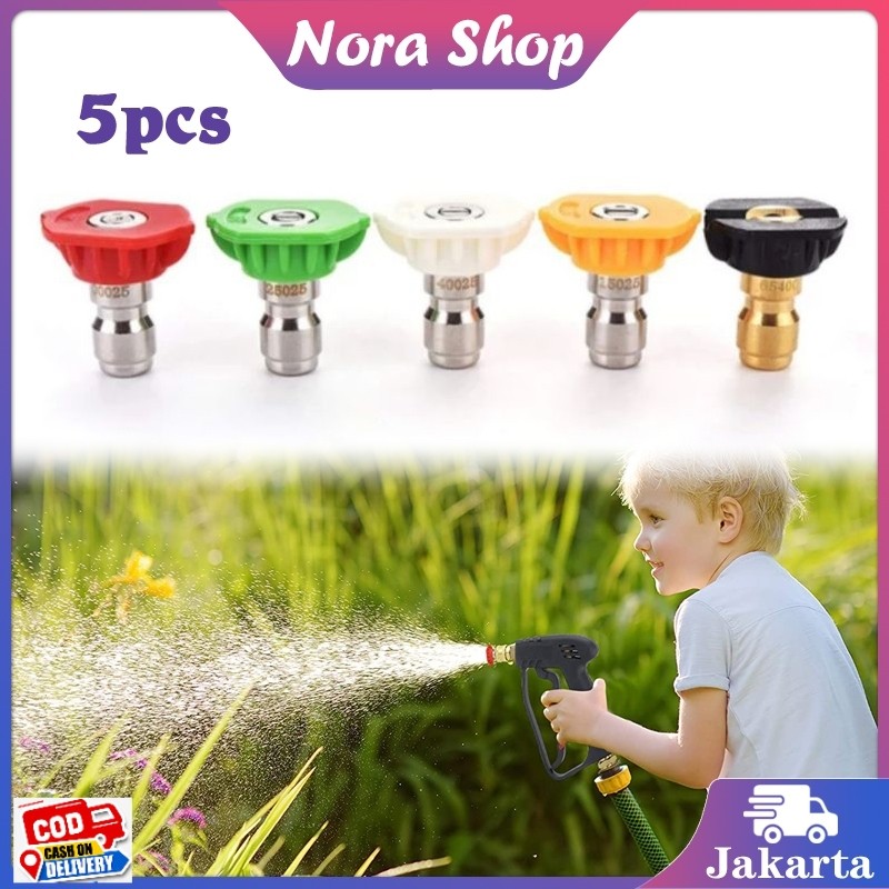5Pcs Nozzle Spray Gun Nozzle Tip Spray Quick Washer Spray Nozzle Nozzle Spray Tinggi 1/4"