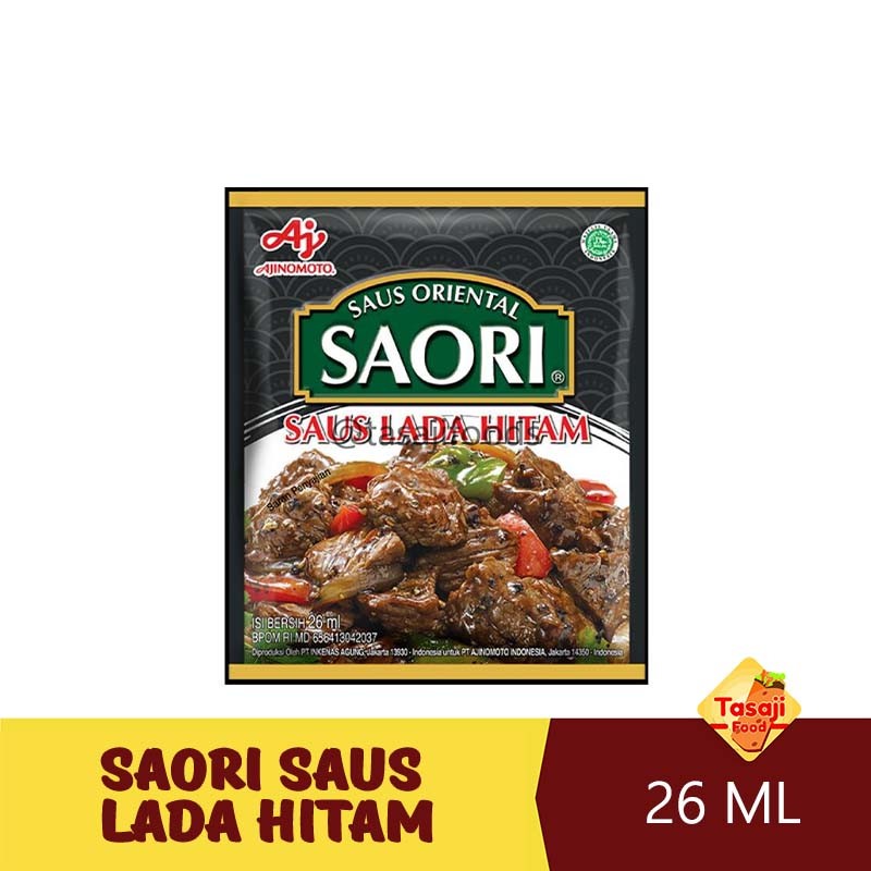 

Saori Saus Lada Hitam Sachet 26 ML Bumbu Masak