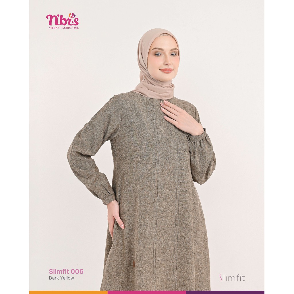 Gamis Wanita Dewasa Simpel Slim Fit 006 Ori Nibras