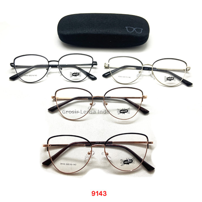 FRAME KACAMATA PRIA / WANITA ORIGINAL WICO 9143 Lebar Frame 143 Size 52 Bridge 15 Full Frame