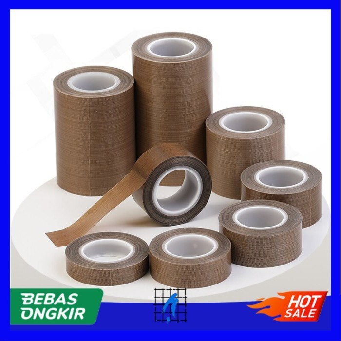 

Tape Lakban PTFE Heat High Temperature 10m x 0.18mm - 5mm